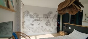 4 chambres, fer et planche à repasser, draps fournis