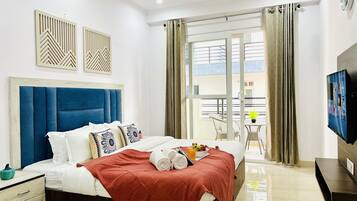 Standard One Bedroom Apartment | 1 ๊ฐ์ ์นจ์ค, ์ด์งํธ์ฐ ๋ฉด ์ํธ, ๊ณ ๊ธ ์นจ๊ตฌ, ์ฑ
์