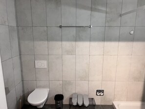 Sèche-cheveux, serviettes fournies, savon, papier toilette