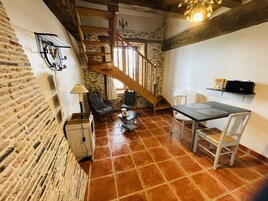 Apartment, 1 Bedroom | Living area | 24-cm TV with digital channels