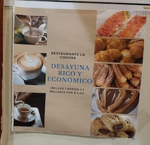 Kontinental frukost mot avgift på vardagar
