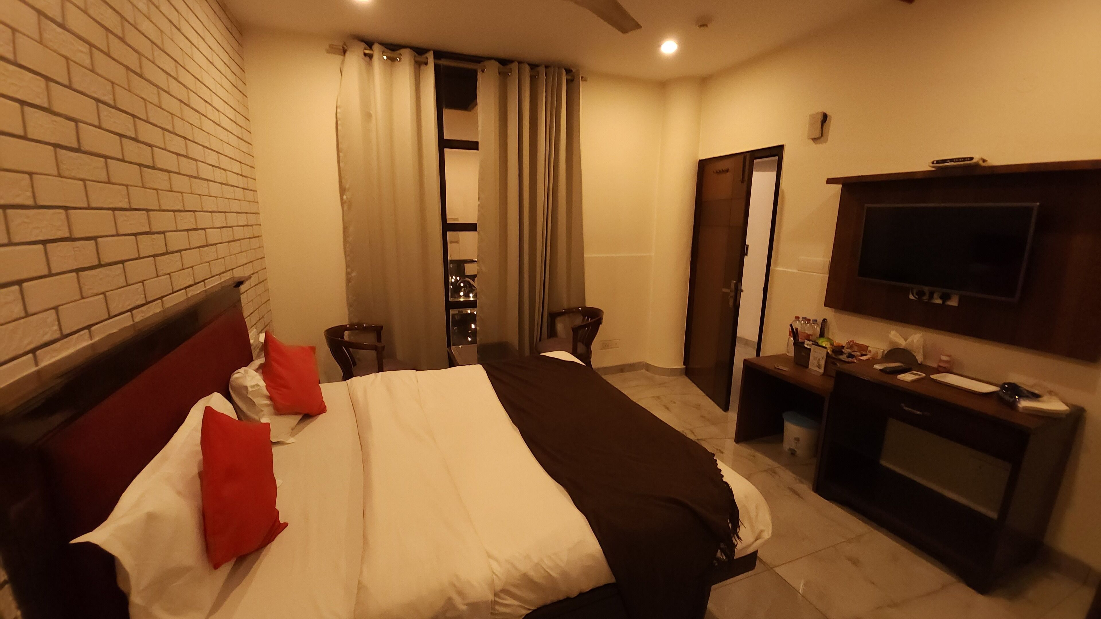 Economy Double Room | Individually furnished, desk, laptop workspace, blackout curtains