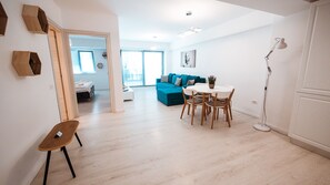 Standard Apartment, 1 Bedroom, Balcony, Partial Sea View | Living area