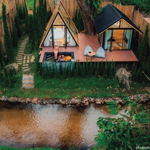 A Frame Glass | Terrace/patio - Morning Star Glamping (Mae On)
