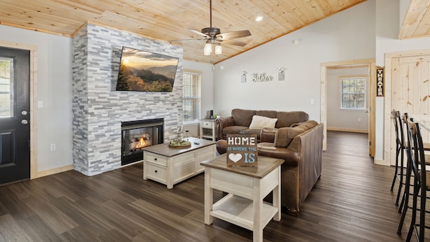 Cabin, 3 phòng ngủ | Khu phòng khách