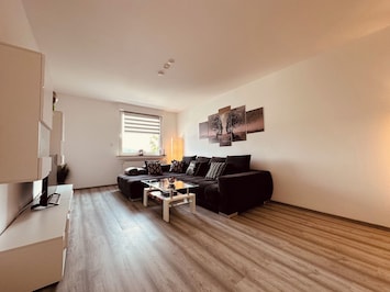 Sleeping Couch, coffee table, Smart-TV, Internet (1)