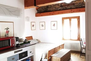 1 slaapkamer, een bureau, een strijkplank/strijkijzer, gratis wifi