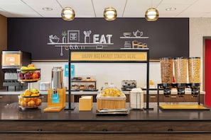 Free daily buffet breakfast