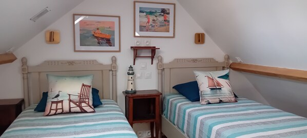 1 bedroom, desk, iron/ironing board, travel crib
