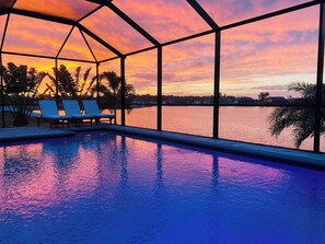 Outdoor pool, a heated pool