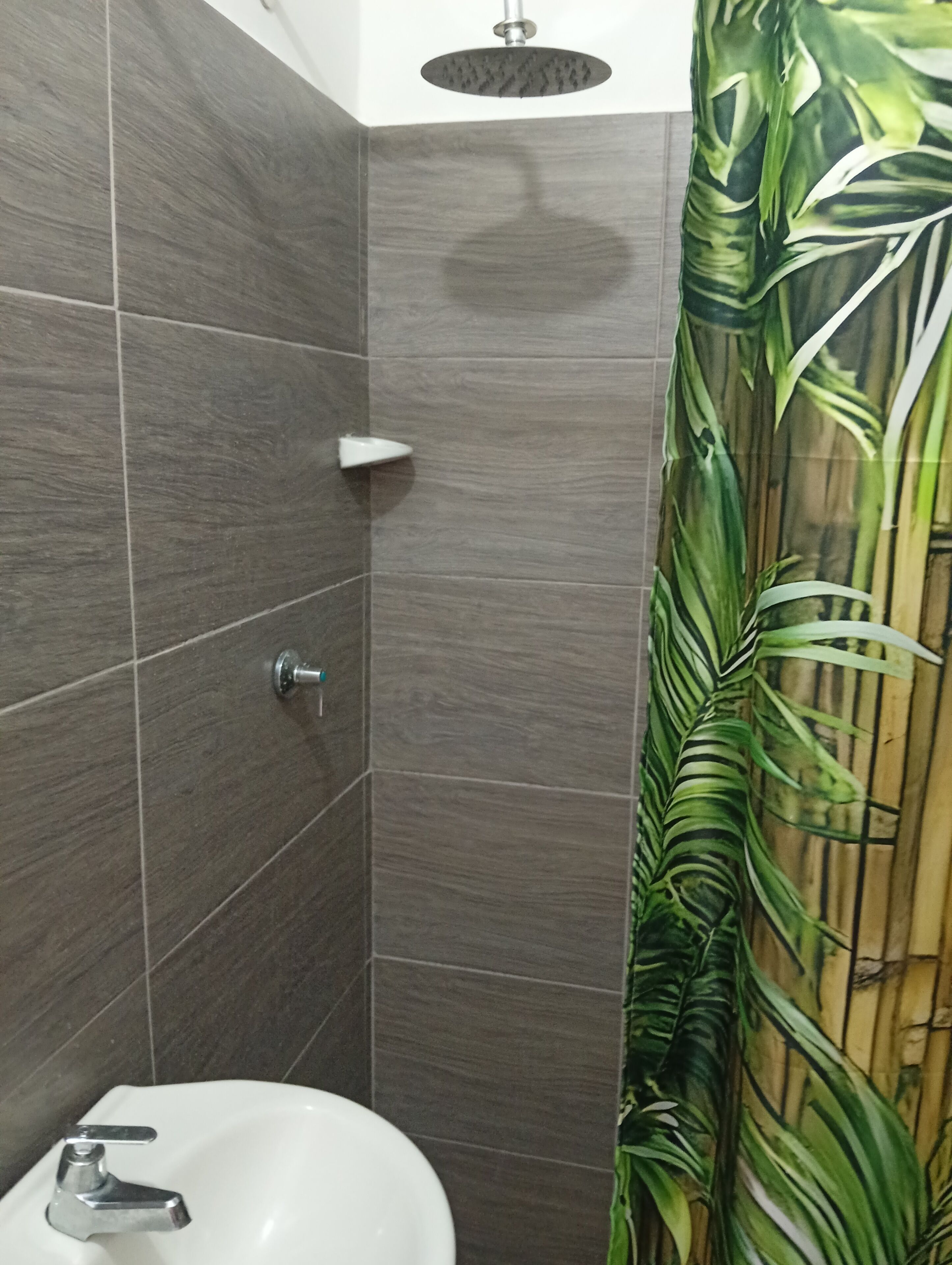 Dusche, Regendusche, Handtücher, Seife