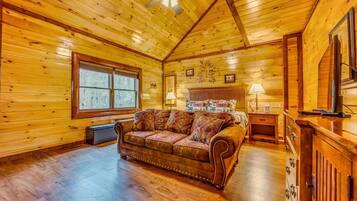 Smart TV, fireplace, video games