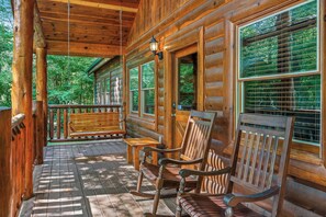Terrace/patio - Indoor Pool Fun Cozy Cabin for the Whole Family (Cosby)
