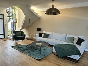 TV, fireplace, DVD player, books