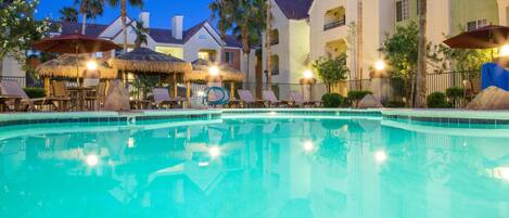 Outdoor pool, a heated pool