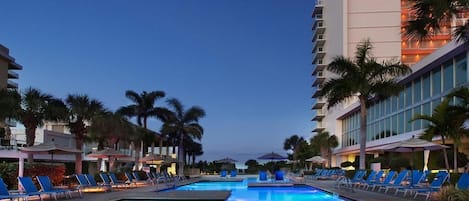 Outdoor pool, a heated pool