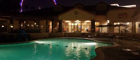 Outdoor pool, a heated pool