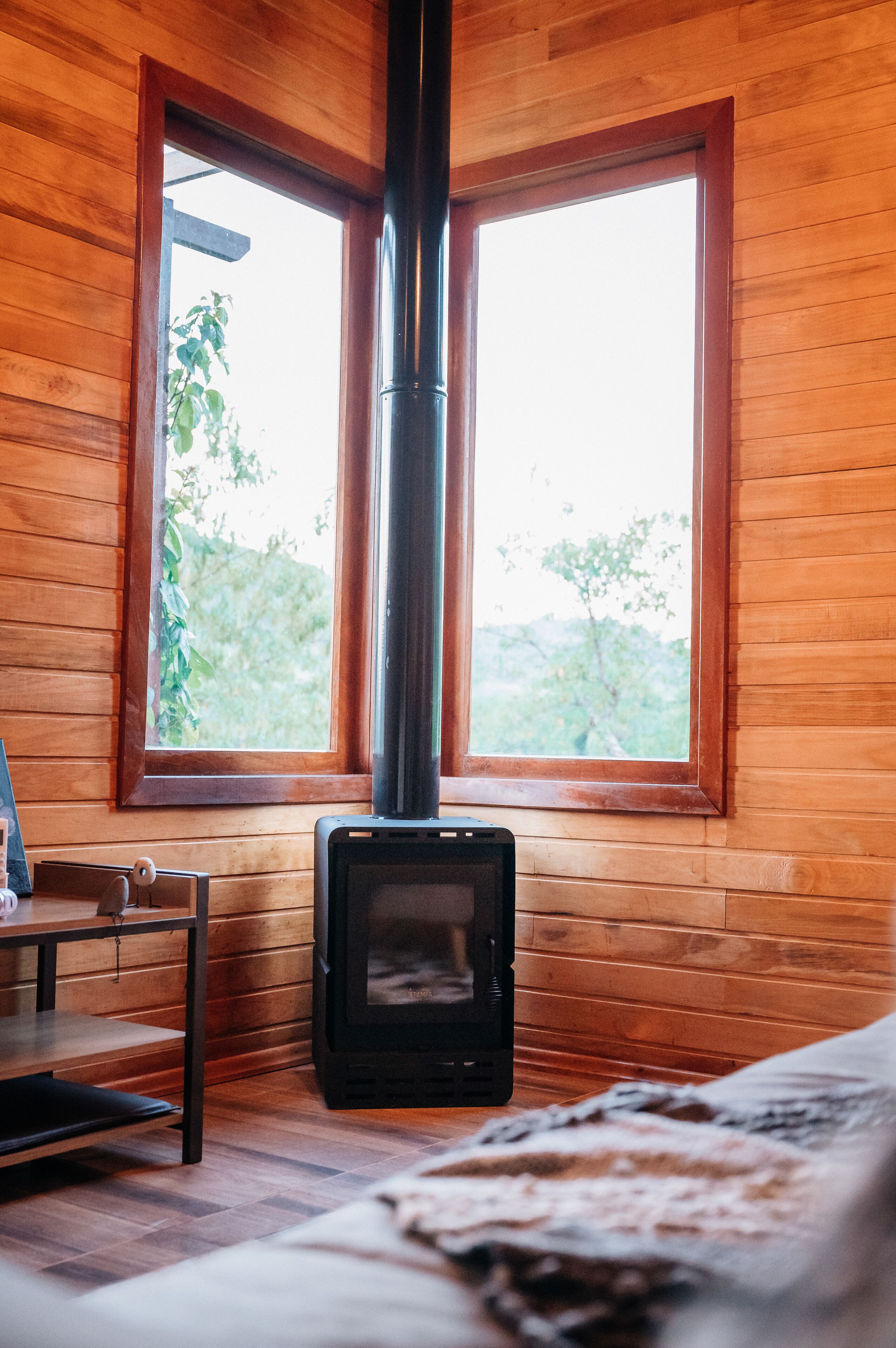 Romantic Chalet | Living area | 32-inch Smart TV with digital channels, fireplace