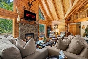 Smart TV, fireplace