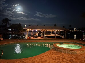 A heated pool - Heated Pool/Spa-On Canal-Game Room-Bikes-Kayaks (Cocoa Beach)