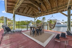 Outdoor dining - Heated Pool/Spa-On Canal-Game Room-Bikes-Kayaks (Cocoa Beach)