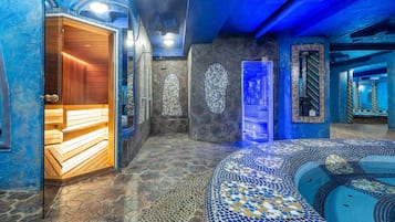 Sauna, hot tub, steam room, mud baths