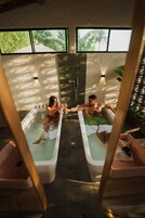 Aromatherapy, hot stone massages, deep-tissue massages, facials