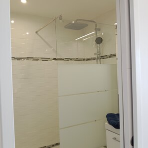 Secador de pelo, toallas, champú y papel higiénico