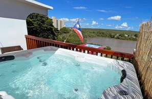 Exclusive Apartment, 2 Bedrooms, Hot Tub, Lake View | Terrace/patio