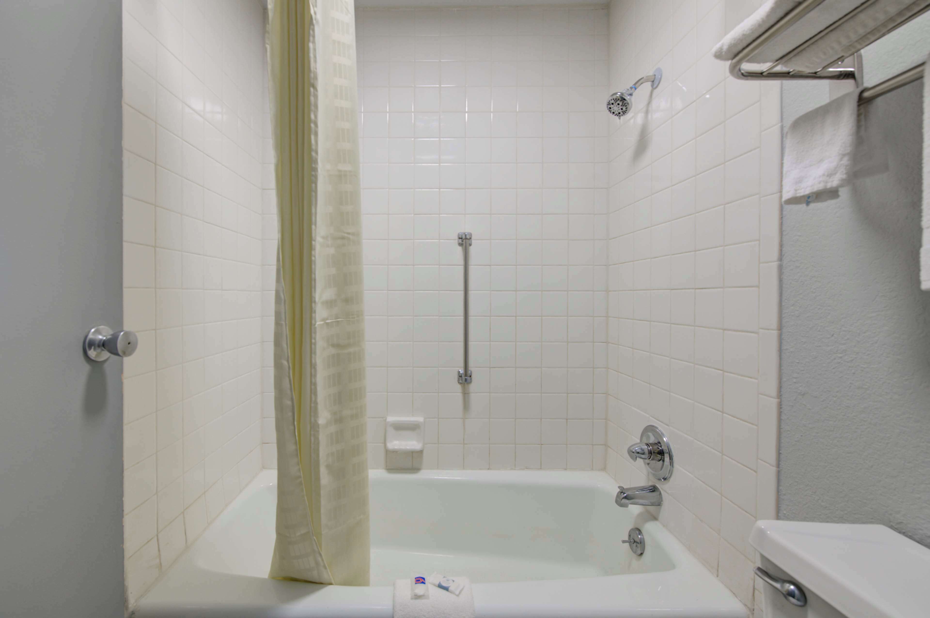 Un bagno con vasca, doccia e servizi igienici.