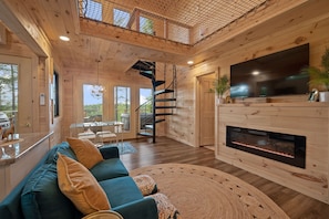 Smart TV, chimenea