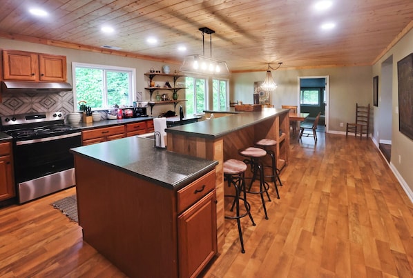 Fridge, microwave, oven, stovetop - Cozy and Private Gem Cabin in the Smoky Mtns of NC, dog friendly, great views! (Franklin)