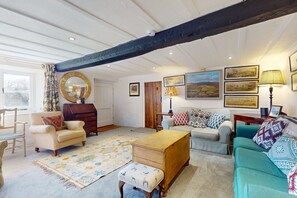 TV, fireplace - Whitley Farm, Molland (Molland)