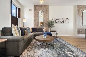 Smart TV, offices - ★ HostWise Stays ★ Historic Victorian Charm, Parking, & Luxury Bath (Pittsburgh)