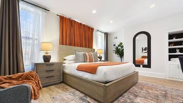 3 chambres, bureau, fer et planche à repasser, lit parapluie