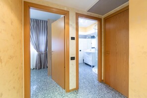 Shower, eco-friendly toiletries, hair dryer, bidet