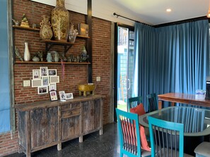 Minibar, in-room safe, individually decorated, individually furnished - Morocco blue cafe by chilong river farm (Kosum Phisai)