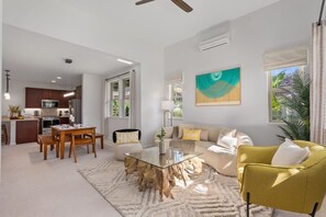 TV, foosball, offices