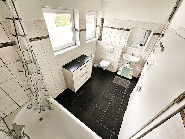 Towels, soap, toilet paper