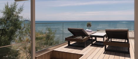 Suite studio Junior, vue sur la mer | Vue sur la plage ou lâocĂ©an