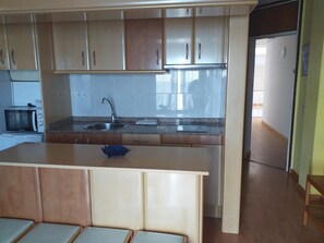 Fridge, microwave, stovetop, coffee/tea maker - Seaview Apartment with Terrace, Central Lloret de Mar, Beachfront, 1BR, WIFI, Sleeps 4 (Lloret de Mar)