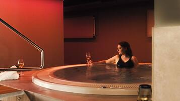 Sauna, hot tub, steam room, massages