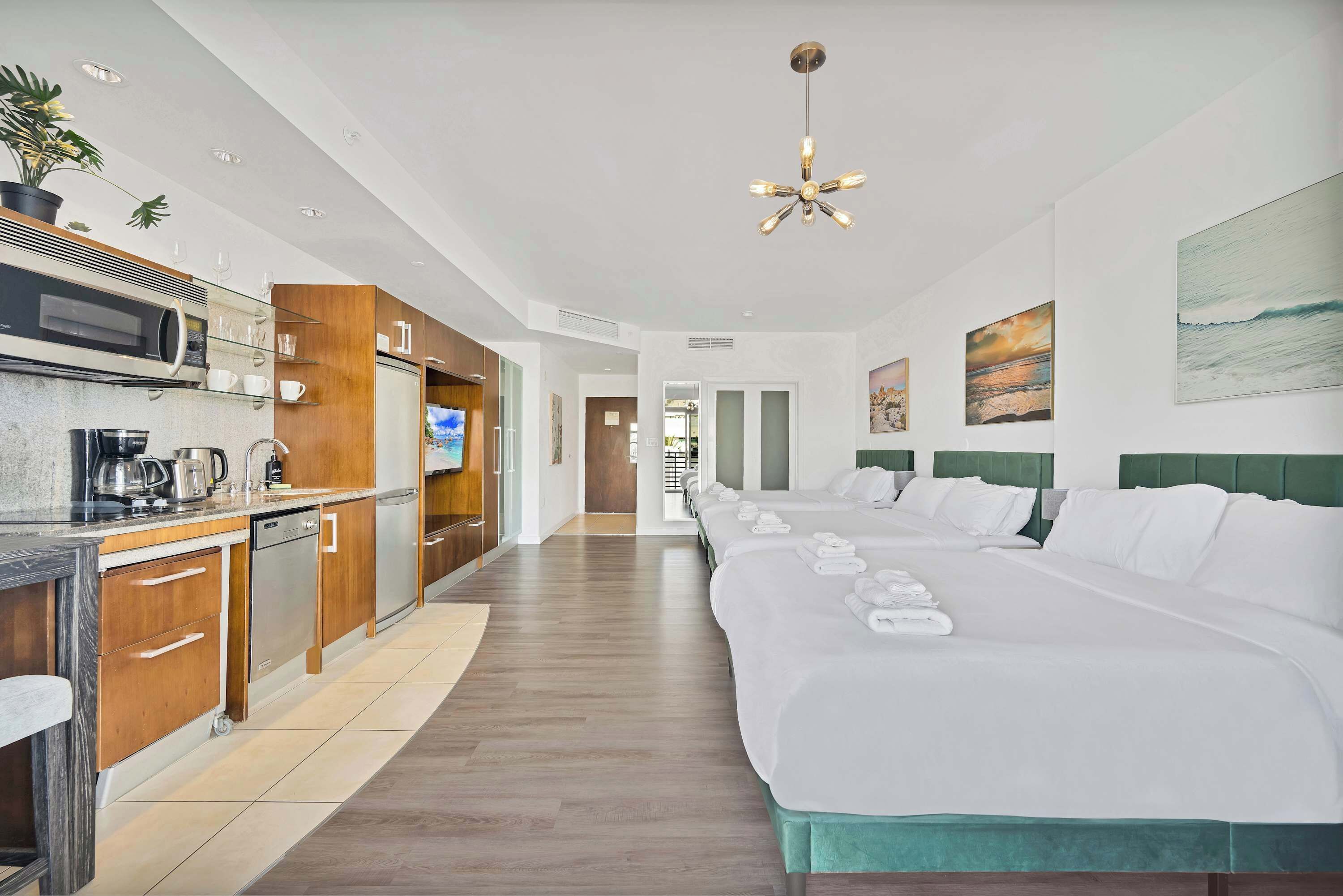 Fridge, microwave, stovetop, dishwasher