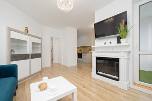 Apartment, 1 Bedroom, Balcony | Living area - Apartment With Two Balconies by Renters (Warsaw)