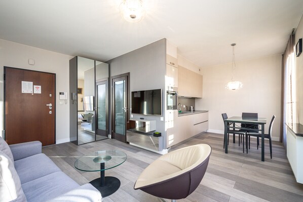 Living area - RentPlanet - Apartament Lubicz (Kraków)