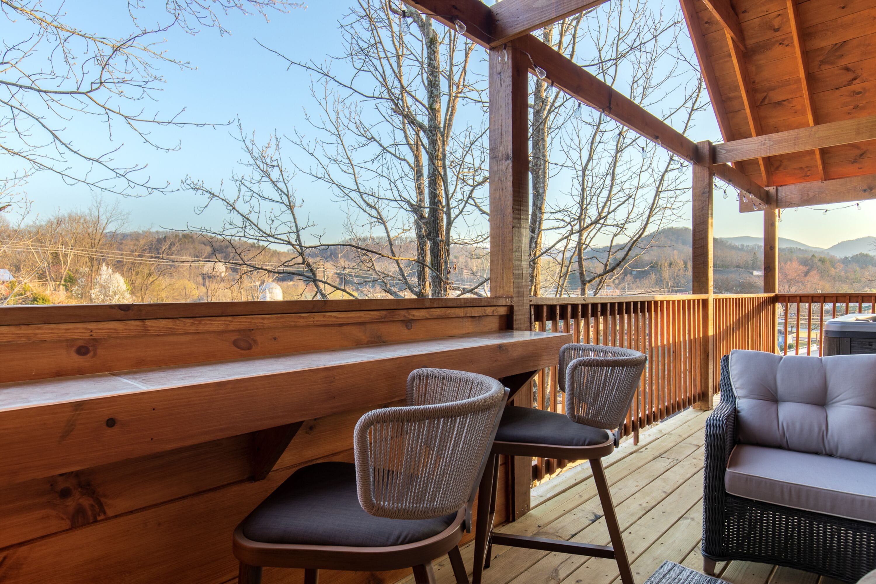 Cabaña Signature, varias habitaciones, bañera de hidromasaje, vistas al río | Balcón