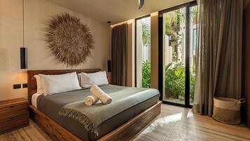 Apartment, 2 Bedrooms, Beach View | Premium bedding, memory foam beds, in-room safe, blackout drapes