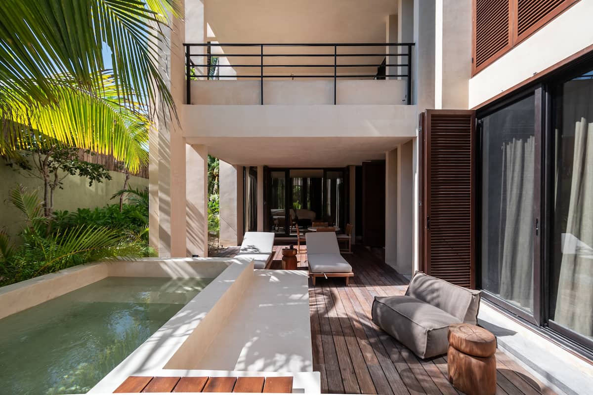 Departamento, 2 habitaciones, vista al jardín | Alberca privada