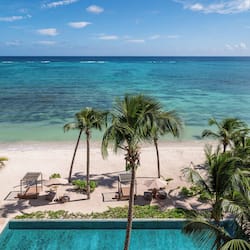 On the beach, white sand
