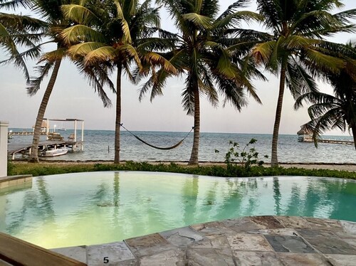 Beautiful 5 bedroom beachfront villa with private pool just 2.5 miles from town